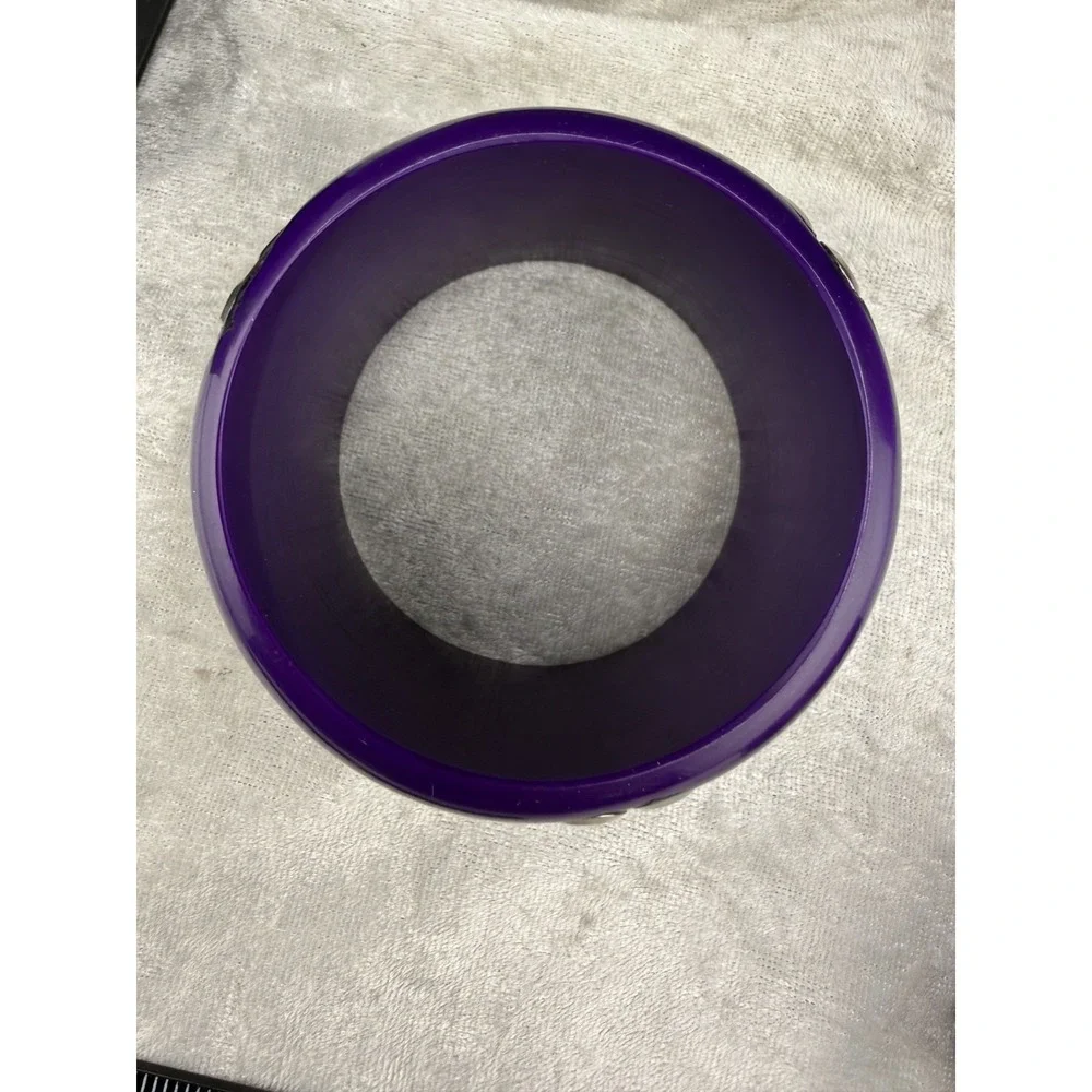 Vintage Purple Bangle Bracelet Chunky Studded‎
